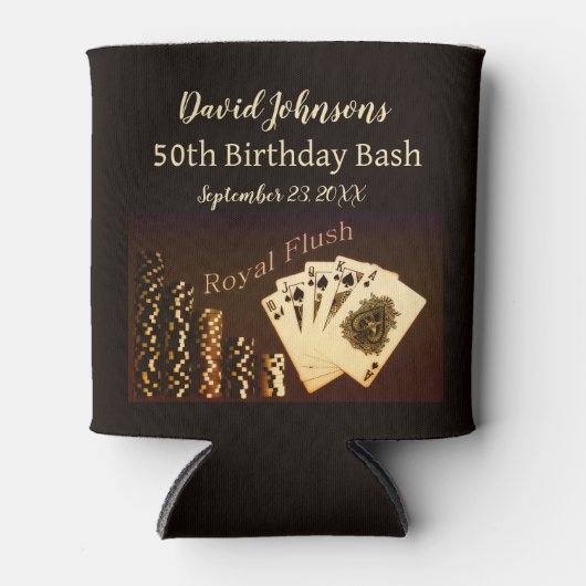 フラッシュ王室のトランプのポーカーをテーマにしたクーラーボックスパーティーのお気に入り 缶クーラー (正面)