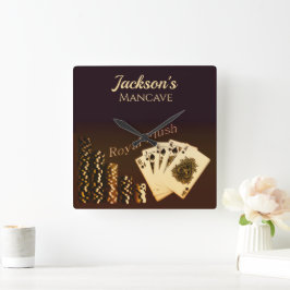 フラッシュ王室のトランプのポーカーをテーマにした壁時計 スクエア壁時計