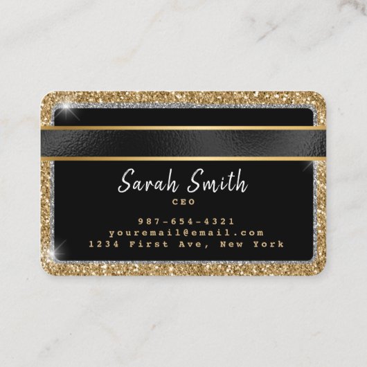 フラッシュ用クレジットカードデザイン 名刺 (裏面)