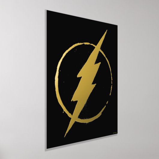 フラッシュ | イエロー チェスト エンブレム 箔ポスター (レイダウン)