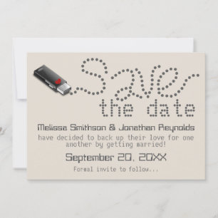 フラッシュ・ドライブ・セーブ・ザ・デート案内 セーブザデート