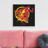 フラッシュ | "ヒーローの時間"グラフィック キャンバスプリント (インサイチュ (リビング))