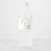 フラッシュ フラワーズ、ピンク フラワーズ、ボヘミア、結婚前のお祝い ペットボトルラベル (正面)