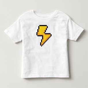 フラッシュ！ライトニングボルト画素スタイルノベルティTシャツ トドラーTシャツ