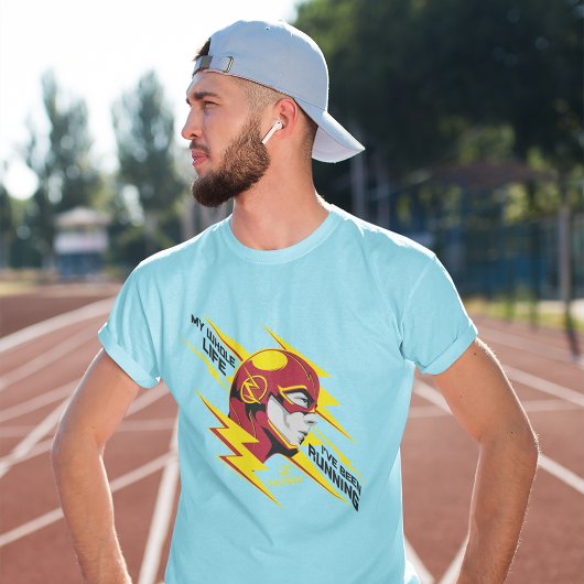 フラッシュ |私の人生はランニングだ Tシャツ