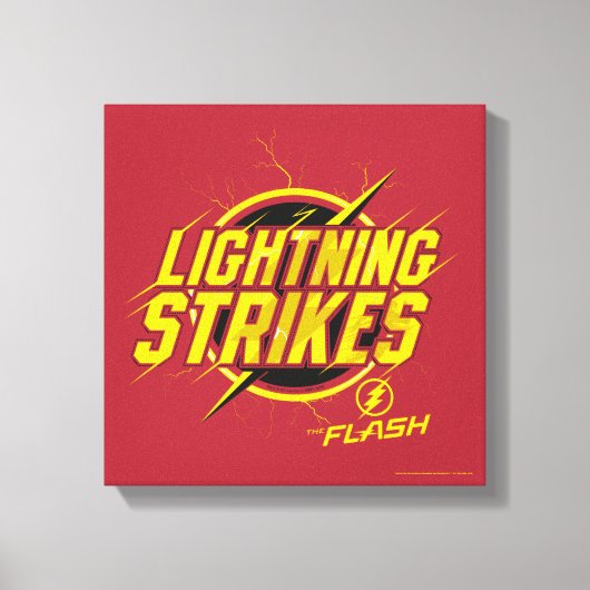 フラッシュ | "稲妻ストライク"グラフィック キャンバスプリント (正面)