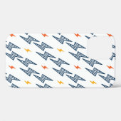 フラッシュ。稲妻ボルトの継ぎ目のないパターン。背景 Case-Mate iPhoneケース (裏面 (横))