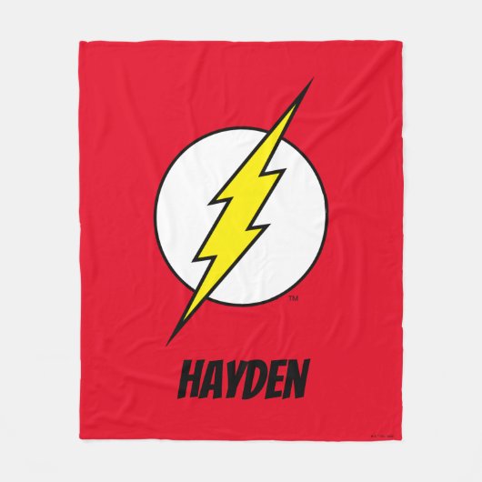 フラッシュ |稲妻ボルト フリースブランケット (正面)