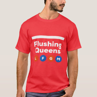 フラッシング クイーンズ LFGM 地下鉄 レトロ Tシャツ