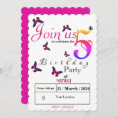 フラッタおもしろい 招待状 (正面/裏面)