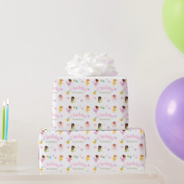 フラッタとトゥウィル妖精の誕生日パーティギフト紙 ラッピングペーパー