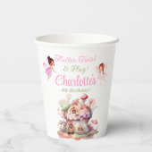 フラッタとトゥウィル妖精の誕生日パーティーカップ 紙コップ (裏面)