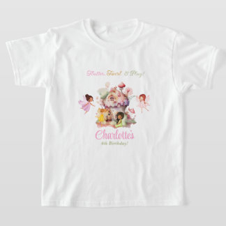 フラッタとトゥウィル妖精の誕生日パーティーシャツ Tシャツ