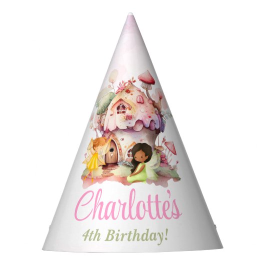 フラッタとトゥウィル妖精の誕生日パーティーハット パーティーハット (正面)