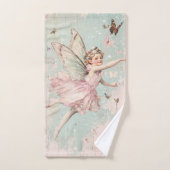 フラッタとトワイルフラワー妖精の女の子 バスタオルセット (ハンドタオル)