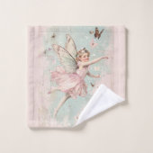 フラッタとトワイルフラワー妖精の女の子 バスタオルセット (ウォッシュタオル)