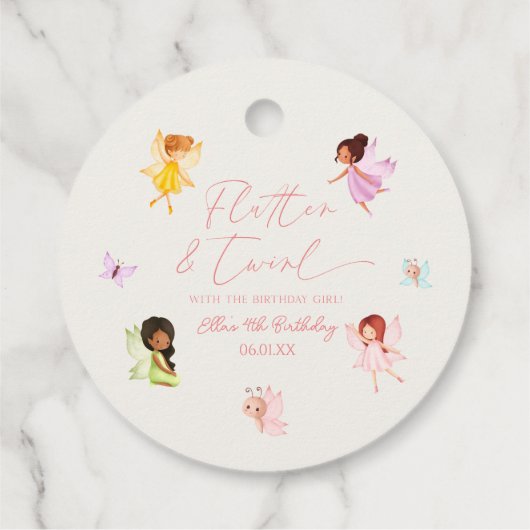 フラッタとトワイル魔法の妖精の誕生日パーティー フェイバータグ (裏面)