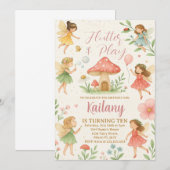 フラッタとフェア遊リー誕生日招待状 招待状 (正面/裏面)