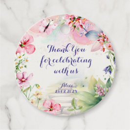 フラッタと回転妖精の庭の水色の誕生日 フェイバータグ