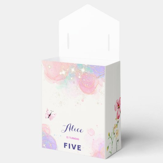 フラッタと回転妖精の庭の水色の誕生日 フェイバーボックス (オープン)