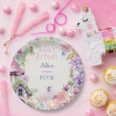 フラッタと回転妖精の庭の水色の誕生日 ペーパープレート (パーティー)