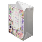 フラッタと回転妖精の庭の水色の誕生日 ミディアムペーパーバッグ (正面アングル)