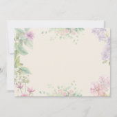 フラッタと回転妖精の庭の水色の誕生日 招待状 (裏面)