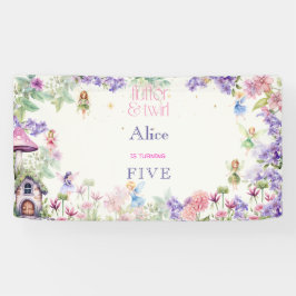 フラッタと回転妖精の庭の水色の誕生日 横断幕