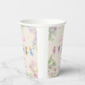 フラッタと回転妖精の庭の水色の誕生日 紙コップ (右)