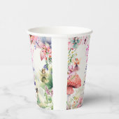 フラッタと回転妖精の庭の水色の誕生日 紙コップ (右)