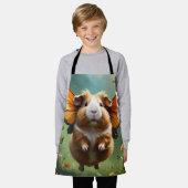 "フラッタの手:モルモットは飛行する" エプロン (着用した状態)