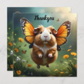 "フラッタの手：モルモットは飛行する" サンキューカード (正面/裏面)