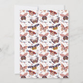 フラッタオンオーバーバタフライ誕生日招待状 招待状 (裏面)