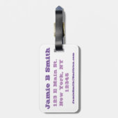 フラッタフローラ（カスタマイズ可能） ラゲッジタグ (裏面縦)