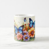 フラッタリングアーティストリー:水彩蝶 コーヒーマグカップ (中央)