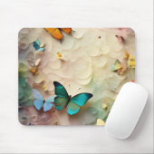 フラッタリングエレガンス：バタフライマウスパッド マウスパッド (マウス)