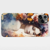 "フラッタリングエレガンス：蝶エンのためのiPhoneケース iPhoneケース (裏面横)