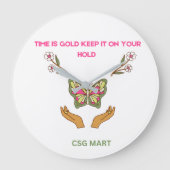 「フラッタリングタイムピース」 ラージ壁時計 (正面)