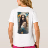 フラッタリングノスタルジア：ヴィンテージバタフライコラージュT- Tシャツ (裏面)