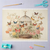 フラッタリングフレンズ:鳥のデコパージュ 薄葉紙 (クラフト)