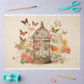 フラッタリング美しい：鳥のデコパージュ 薄葉紙 (クラフト)