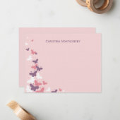 フラッタリング蝶フラットサンキューカード ノートカード (正面/裏面インサイチュ)