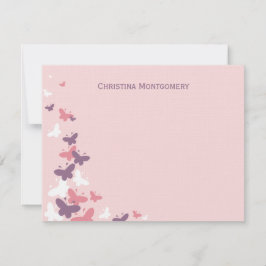 フラッタリング蝶フラットサンキューカード ノートカード