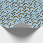 フラッタリング（昆虫）オオカバマダラ、モナーク蝶 ラッピングペーパー (角)