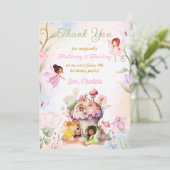 フラッターアンドツワールフェアリー誕生日サンキューカード サンキューカード (スタンド正面)