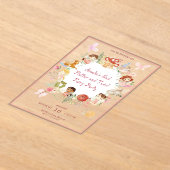 フラッターアンドトゥウィールフェアリーガーデン誕生日招待状 アクリル招待状 (レイダウン)