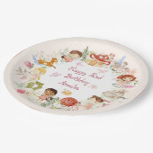 フラッターアンドトゥウィールフェアリーガーデン誕生日 ペーパープレート (アングル)