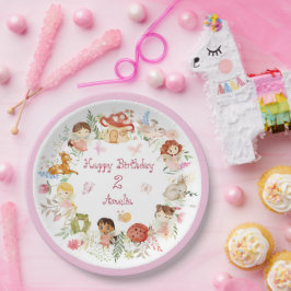 フラッターアンドトゥウィールフェアリーガーデン誕生日 ペーパープレート