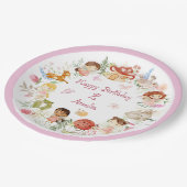 フラッターアンドトゥウィールフェアリーガーデン誕生日 ペーパープレート (アングル)