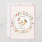 フラッターアンドトゥウィールフェアリーガーデン誕生日 招待状 (裏面)